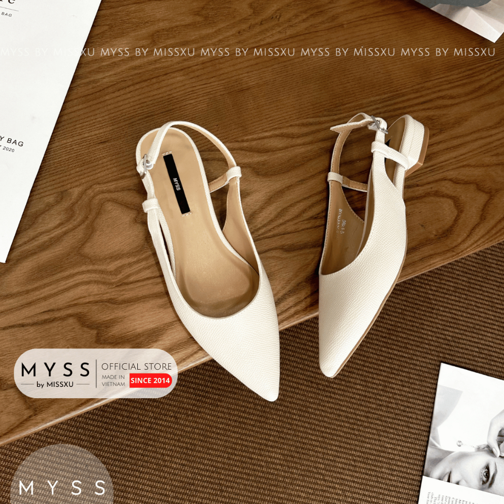 Giày cao gót nữ MYSS mũi nhọn 1.5 cm quai cài sau thời trang - CG283