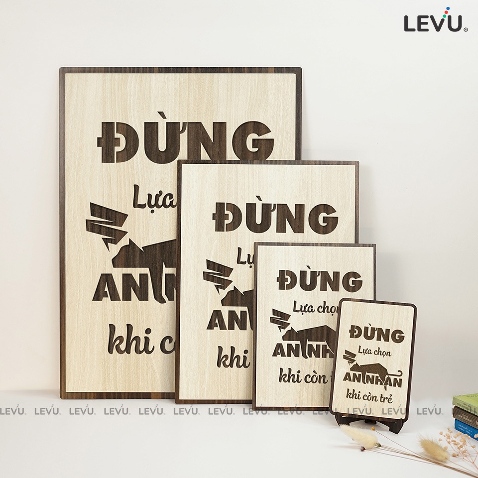 Tranh tạo động lực Decor bằng gỗ cắt khắc laser LEVU016
