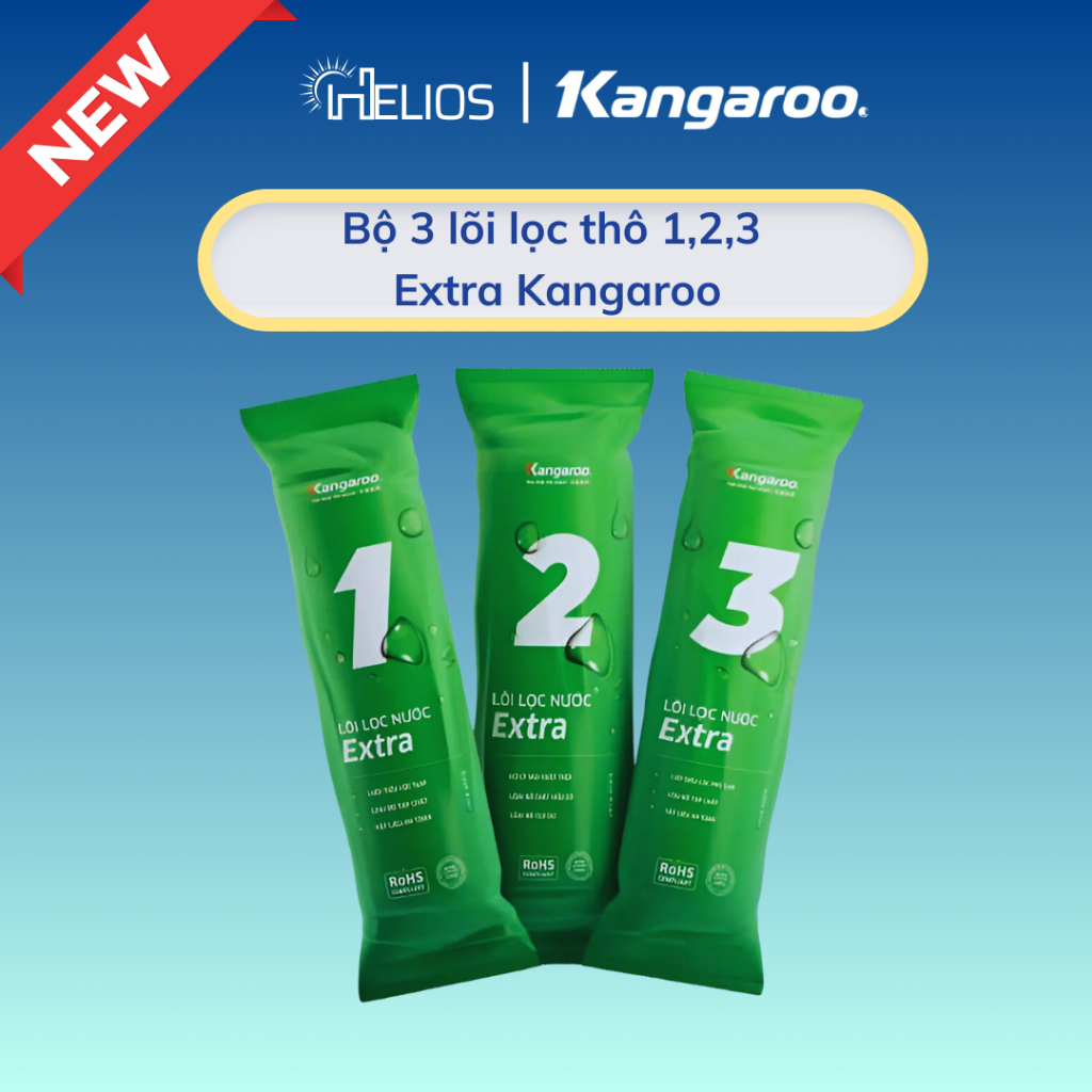 Ảnh Bộ 3 Lõi Lọc Thô KANGAROO EXTRA SỐ 1-2-3 Chính Hãng Bảo Hành 1 Tháng 1