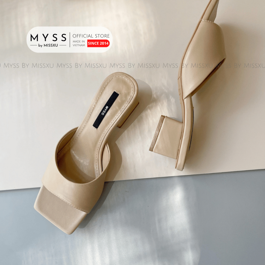 Giày guốc nữ MYSS bản ngang 4 cm thời trang - SU193