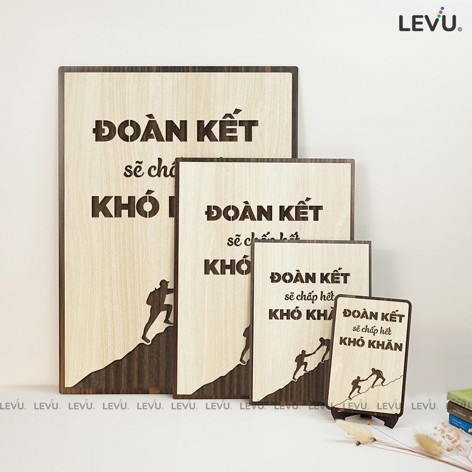 Tranh Tạo Động Lực Gỗ LEVU058 nâng cao tinh thần làm việc nhóm