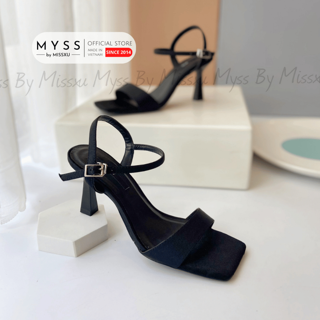 Giày sandal nữ MYSS bảng ngang quai sau gót nhọn 7 cm thời trang - SD137