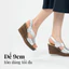 Sandal nữ đế xuồng cao 9cm KOSU K-24020 siêu êm, nhẹ, chống thấm nước, trơn trượt chính hãng