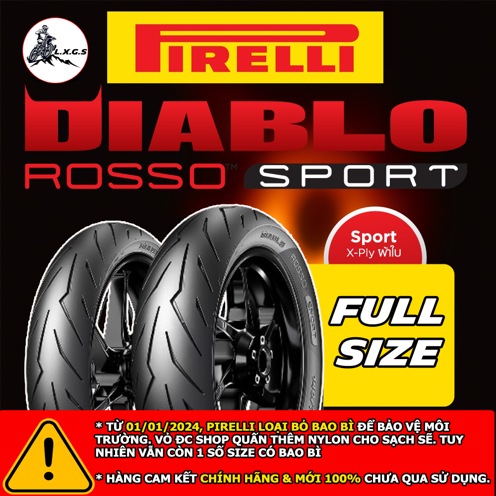 [GIÁ HỦY DIỆT] Vỏ lốp xe PIRELLI DIABLO ROSSO SPORT FULL SIZE cho 