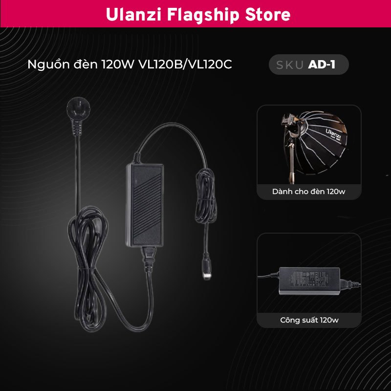 Ulanzi AD-1 (P003) Nguồn cho đèn Ulanzi 120W VL120B/VL120C Power Adapter chính hãng | Shopee Việt Nam