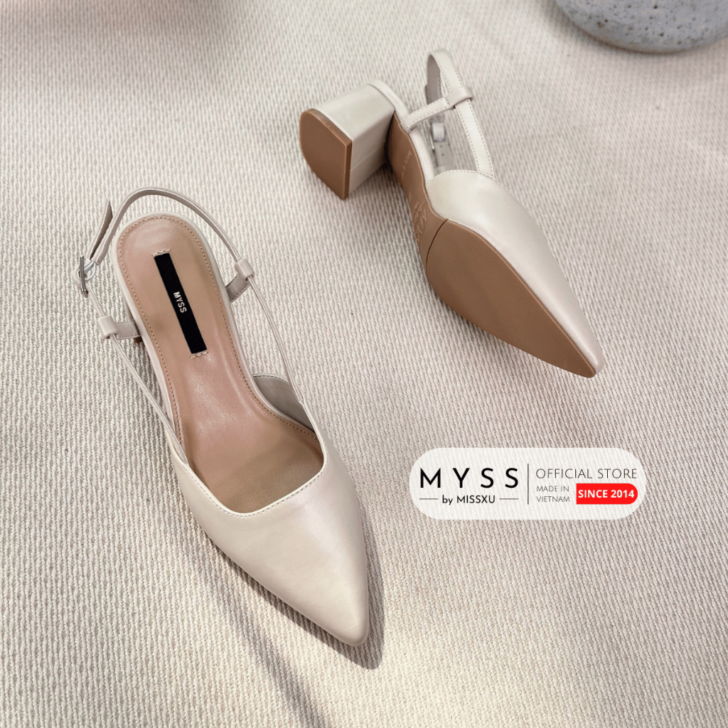 Giày cao gót nữ MYSS mũi nhọn gót vuông 5cm thời trang - CG172
