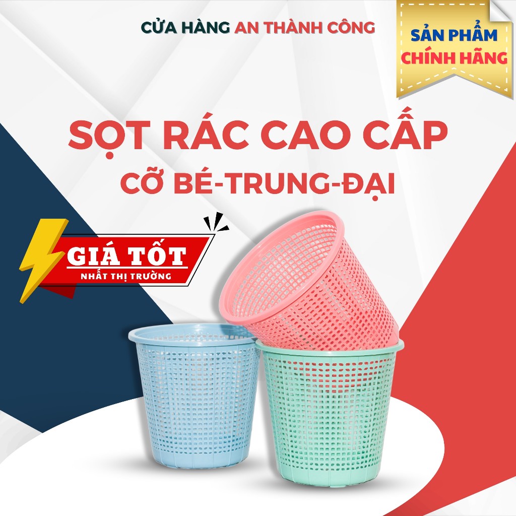 Sọt rác Nhật Cao Cấp loại không quai phù hợp với trường học, cơ quan ...