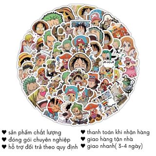 Sticker Anime Cute Hình Dán Conan Kimetsu No Yaiba One Piece Haikyuu Gojo Timo ST109