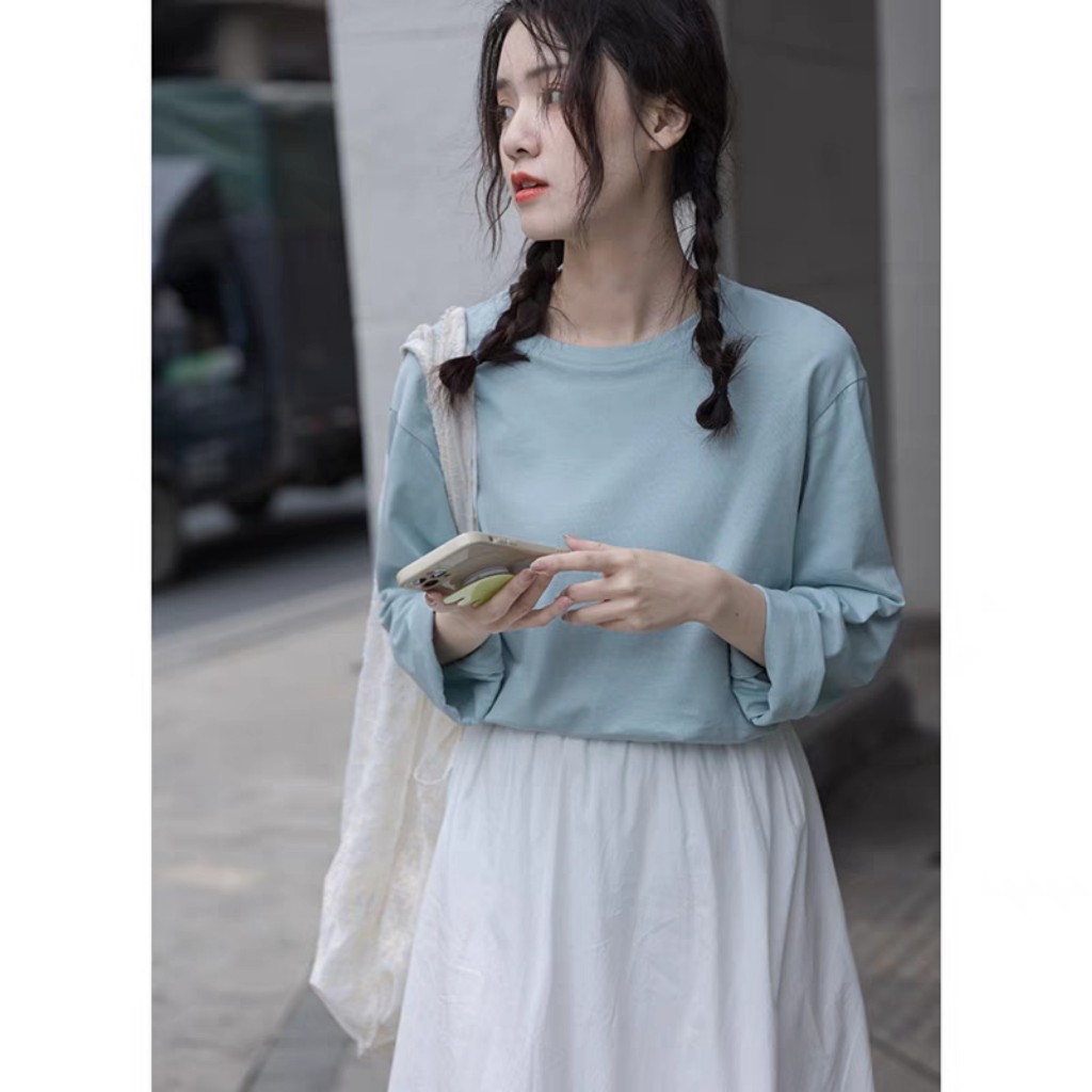 ÁO THUN BABYTEE  TAY DÀI TRƠN ĐỦ MÀU VẢI COTTON MỀM MỊN THOÁNG MÁT DỄ PHỐI ĐỒ BST26 Cổ Tròn