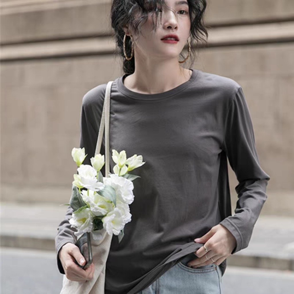 ÁO THUN BABYTEE  TAY DÀI TRƠN ĐỦ MÀU VẢI COTTON MỀM MỊN THOÁNG MÁT DỄ PHỐI ĐỒ BST26 Cổ Tròn