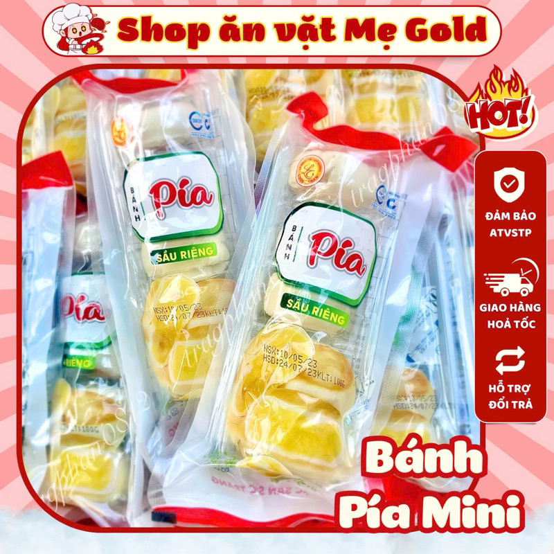 Bánh pía sầu riêng mini Lương Trân đặc sản Sóc Trăng (gói 100g, 5 miếng ...