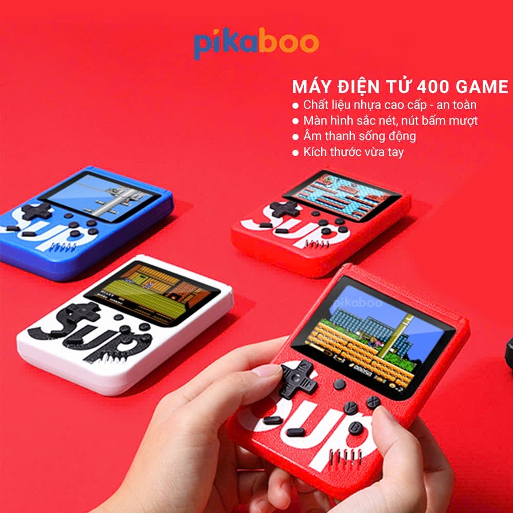 Ảnh Máy game cầm tay 400 trò chơi kinh điển Pikaboo có kết nối TV màn hình sắc nét âm thanh sống động 2