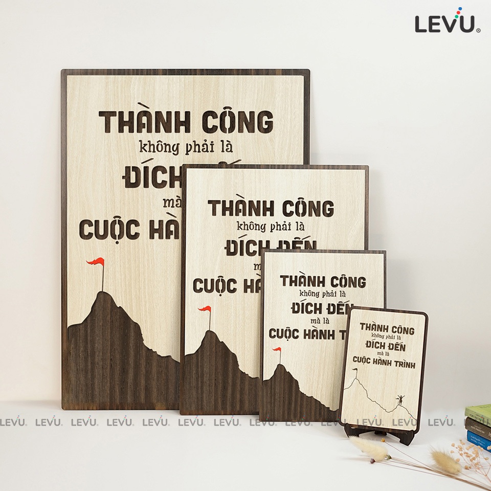 Tranh Slogan Tạo Động Lực LEVU068 thúc đẩy thành công