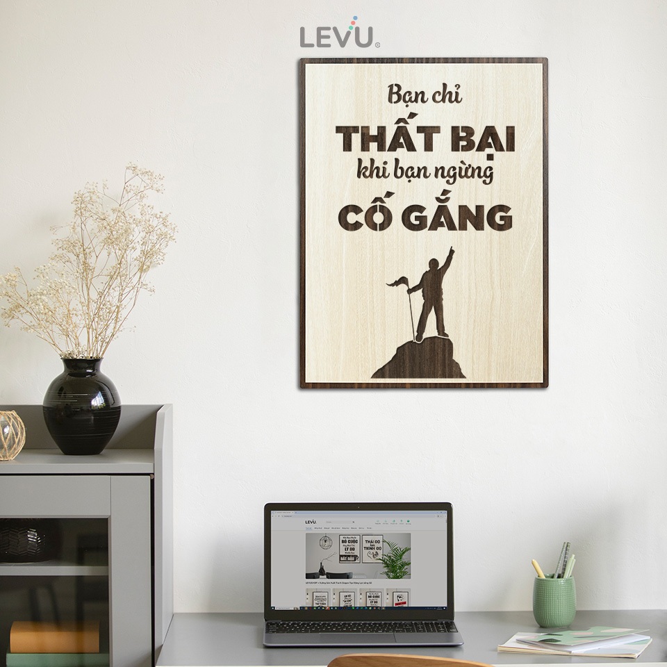 Tranh Treo Tường Gỗ LEVU049 trang trí phòng học