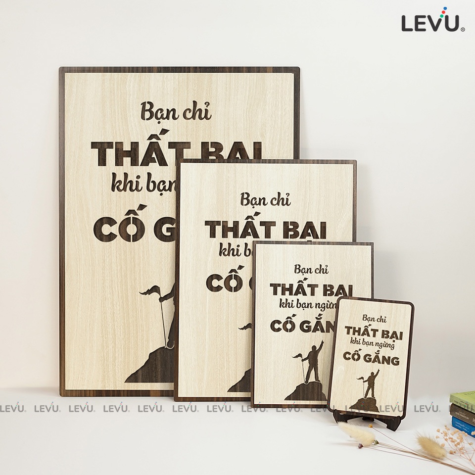 Tranh Treo Tường Gỗ LEVU049 trang trí phòng học