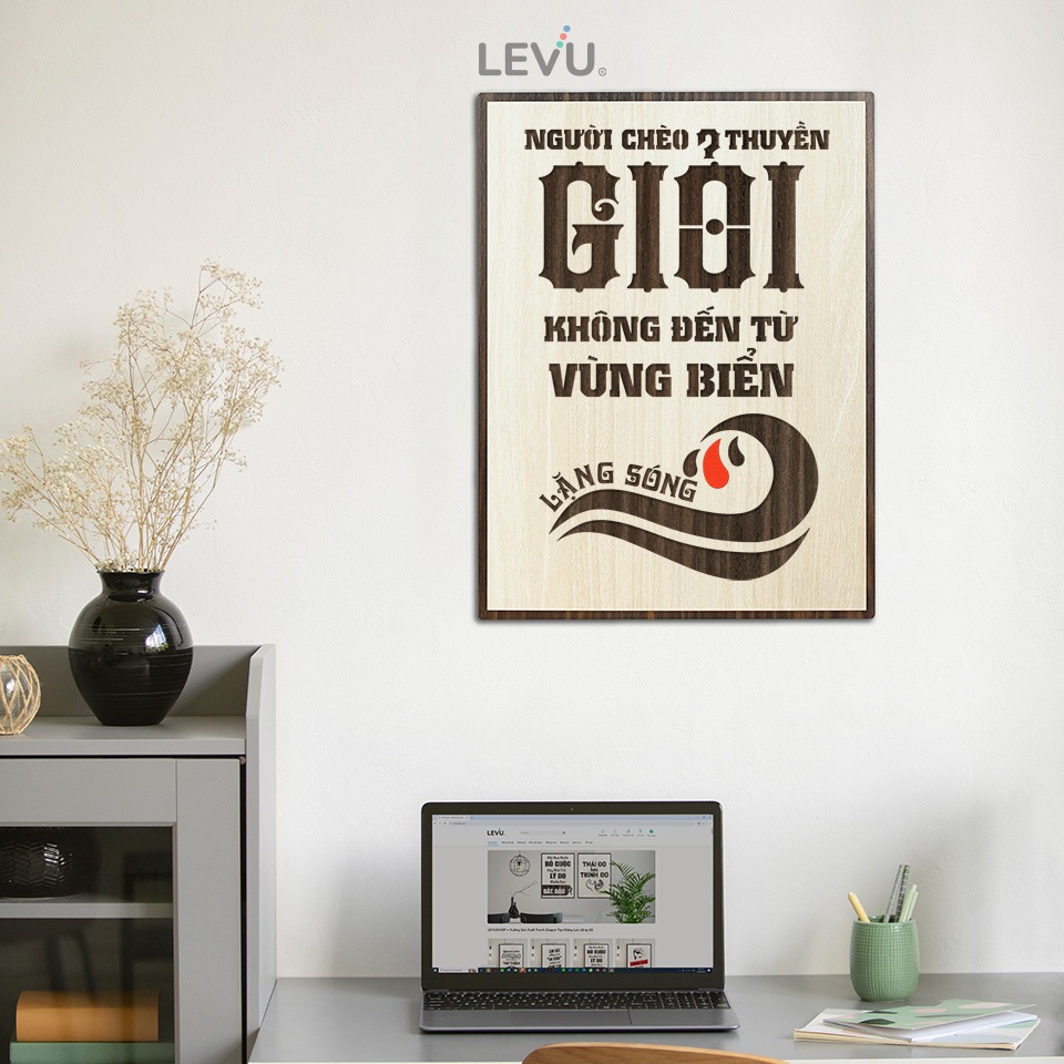 [MẪU MỚI] Tranh Slogan treo tường bằng Gỗ nội dung truyền cảm hứng LEVU017