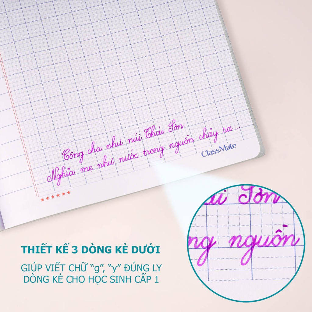 Combo 5/10 Vở Ô Li Capybara Classmate Vở 4 ÔLi 2.5x2.5mm 100gsm, 48/80 Trang Giấy Chống Lóa, Vở Học Sinh