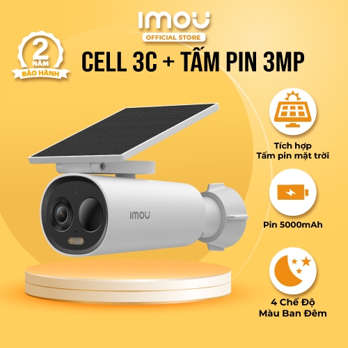 Ảnh Camera Imou Wifi dùng Pin Cell 3C I 3MP I 5000mah I Đàm thoại 2 chiều I Đêm có màu 1
