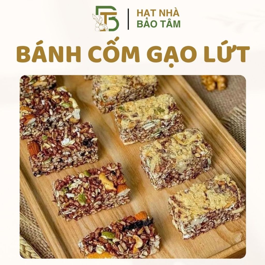 Bánh Gạo Lứt Mix Hạt Phủ Chà Bông - Xưởng Hạt Dinh Dưỡng Bảo Tâm