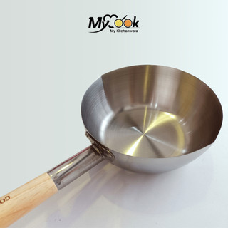 Quánh Inox 304 Cán Gỗ Cao Cấp MyCook Quánh Inox không gỉ, Chảo Inox Lòng Sâu