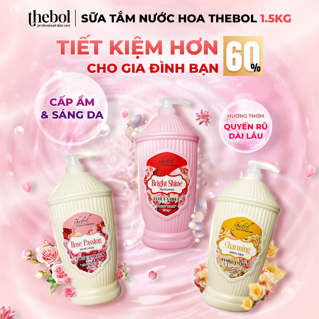 Sữa Tắm Nước Hoa TheBol Hương Nước Hoa Cao Cấp 1500gr