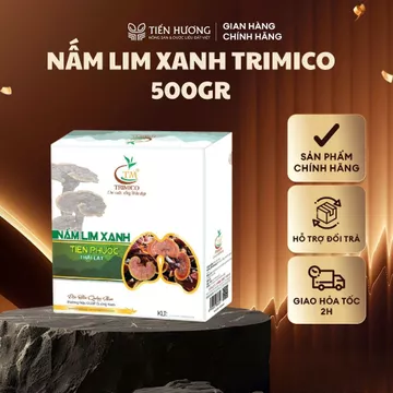 Nấm lim xanh TRIMICO thái lát giúp điều hòa huyết áp, ổn định đường huyết, thải độc cơ thể 500g
