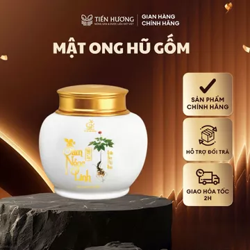 Sâm Ngọc Linh ngâm Mật Ong hũ gốm, Mật ong sâm TRIMICO hỗ trợ điều hòa huyết áp tăng cường sức khỏe hũ 500ml