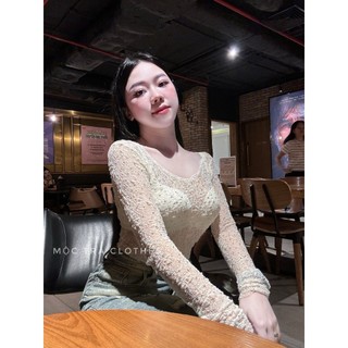 Áo len lưới Quảng Châu Cao Cấp thiết kế đính đá khoét lưng tiểu thư sang trọng, Áo len nữ siêu co dãn tôn dáng cao cấp