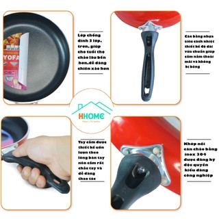 CHẢO HỢP KIM NHÔM CHỐNG DÍNH CAO CẤP KYOFA NHIỀU KÍCH THƯỚC 18, 22, 24,26, 28, 30, 32cm - HUNGHOME