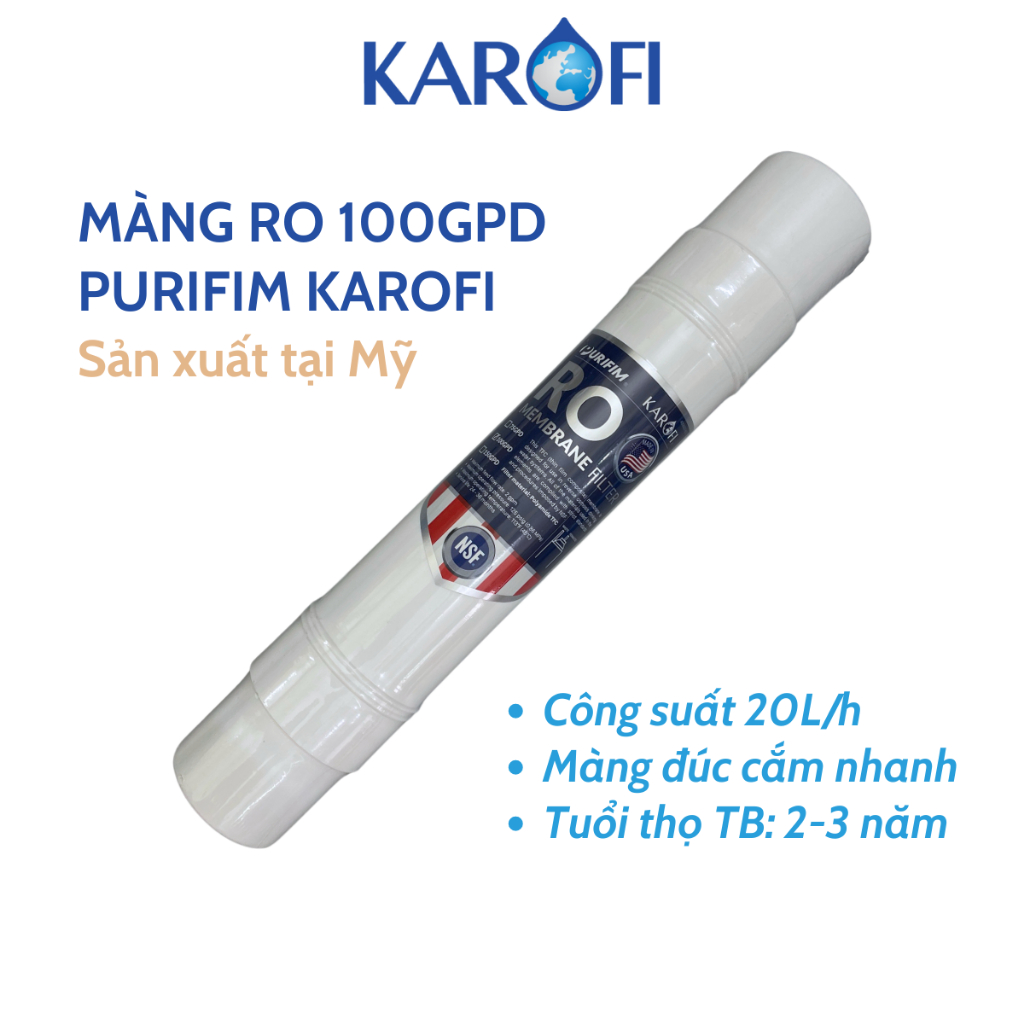 Combo 11 Lõi Lọc Karofi Model KAD-D66S,KAD-X56, X18, M68 L68 Smax Pro V Màng RO 100GPD Mỹ Lõi Mineral Plus Và Cụm HP 6.2