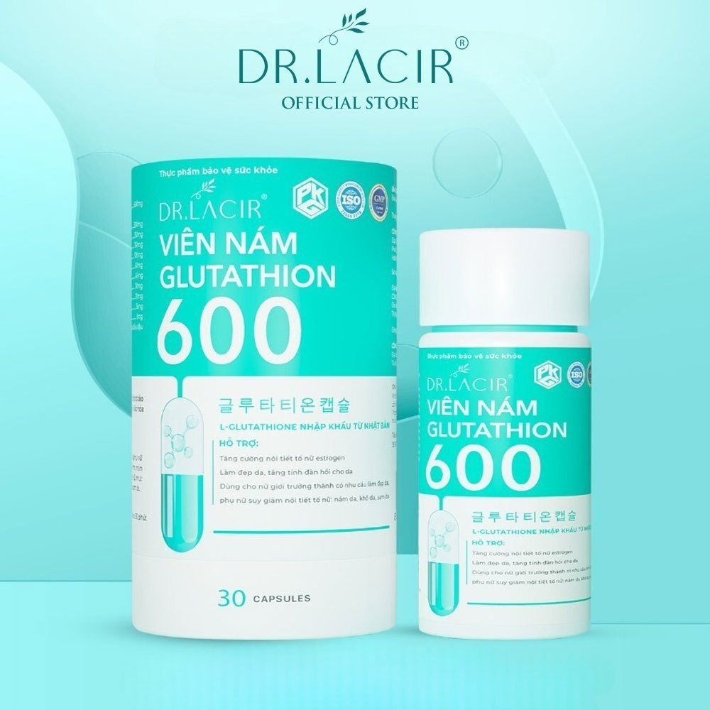 viên uống glutathione 600 dr lacir Viên uống Glutathione 600 Dr Lacir hỗ trợ trắng da mờ nám