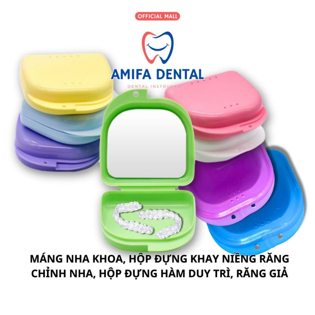 Máng Nha Khoa, Hộp Nhựa PP Đựng Khay Niềng Răng, Khay Tẩy Trắng, Hộp Đựng Hàm Duy Trì, Răng Giả
