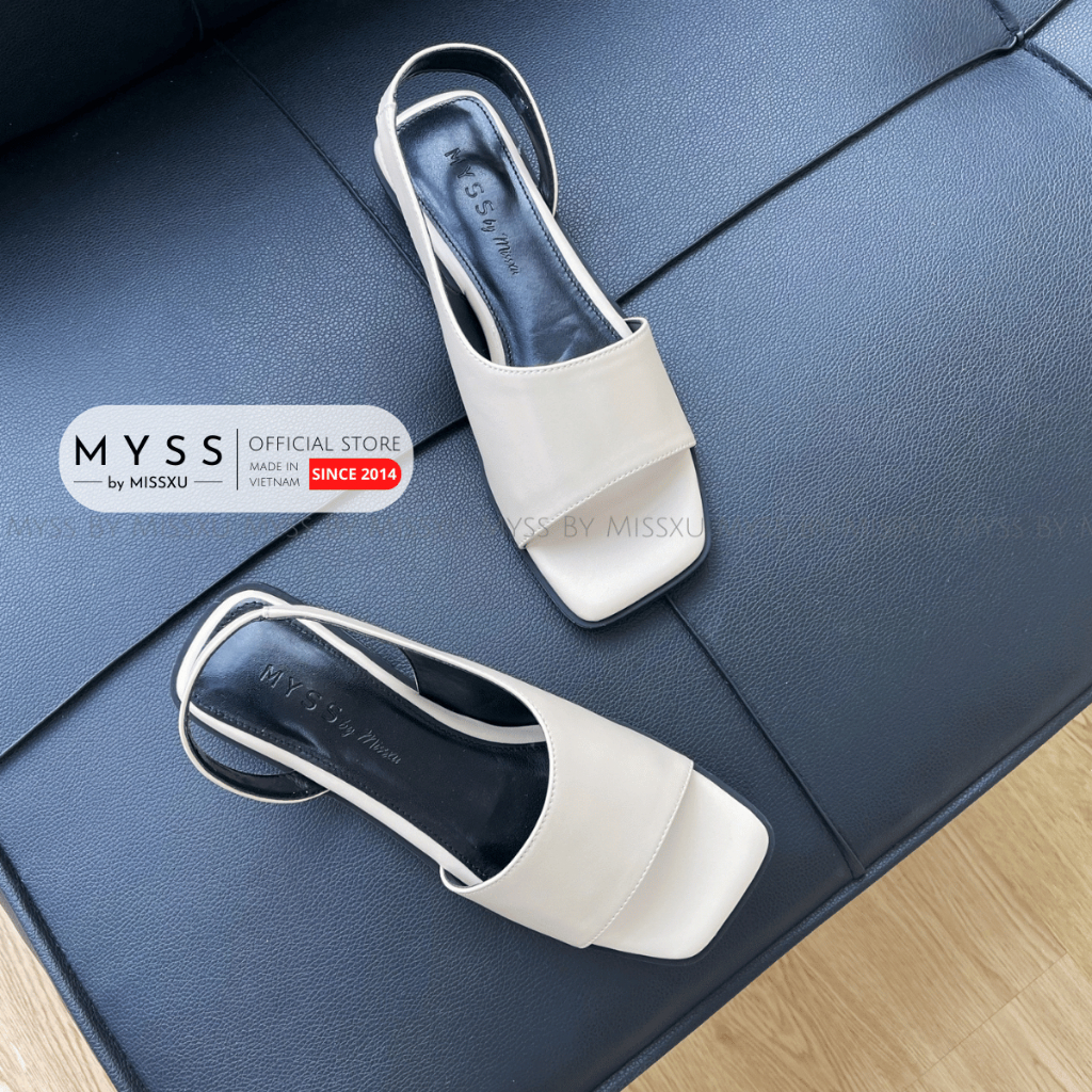 Giày sandal nữ MYSS bệt quai xéo khoét eo 1,5cm thời trang - SD300