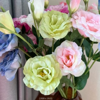 Hoa giả - Hoa Cát Tường cao cấp (65cm) trang trí nhà cửa, decor cửa tiệm, cắm bình hoa làm đạo cụ chụp ảnh...