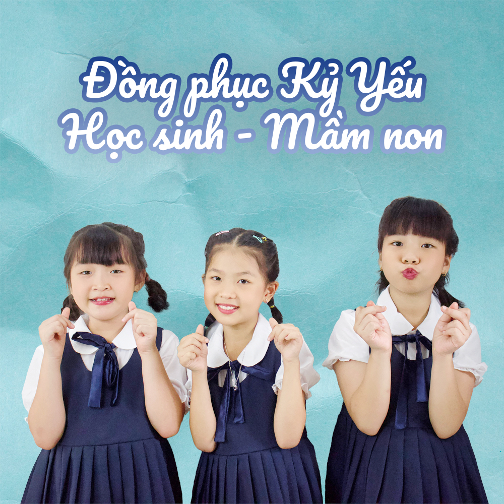 Đồng Phục Học Sinh Cấp 1 Bé Trai & Gái - Áo Sơ Mi, Đầm Yếm, Quần Tây Ngắn Form Chuẩn, Vải Thoáng Mát