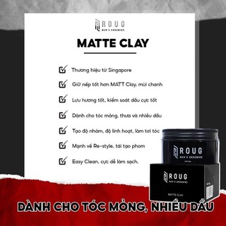Sáp vuốt tóc Roug Men's Grooming , Gôm Roug Hair Spray , Xịt tạo phồng Roug Sea Salt Spray