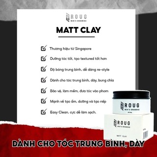 Sáp vuốt tóc Roug Men's Grooming , Gôm Roug Hair Spray , Xịt tạo phồng Roug Sea Salt Spray