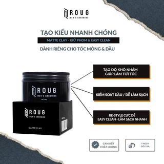 Sáp vuốt tóc Roug Matte Clay (Đen) 90gr