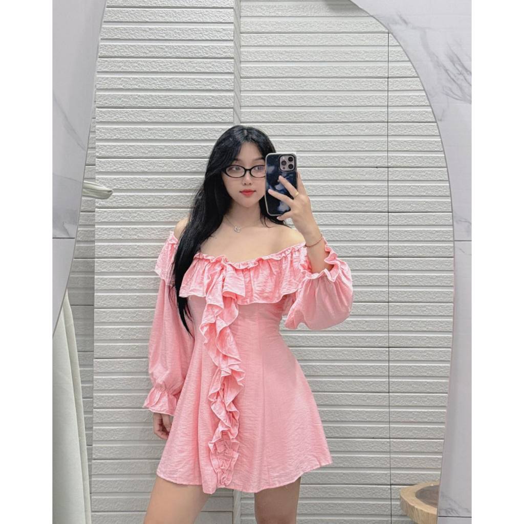 🍒(Hàng mới về) Đầm bv bèo tay dài KT320 🔥𝐇𝐨𝐚̉ 𝐓𝐨̂́𝐜🔥 𝐌𝐄𝐎𝐈𝐍𝐃𝐀𝐇𝐎𝐔𝐒𝐄