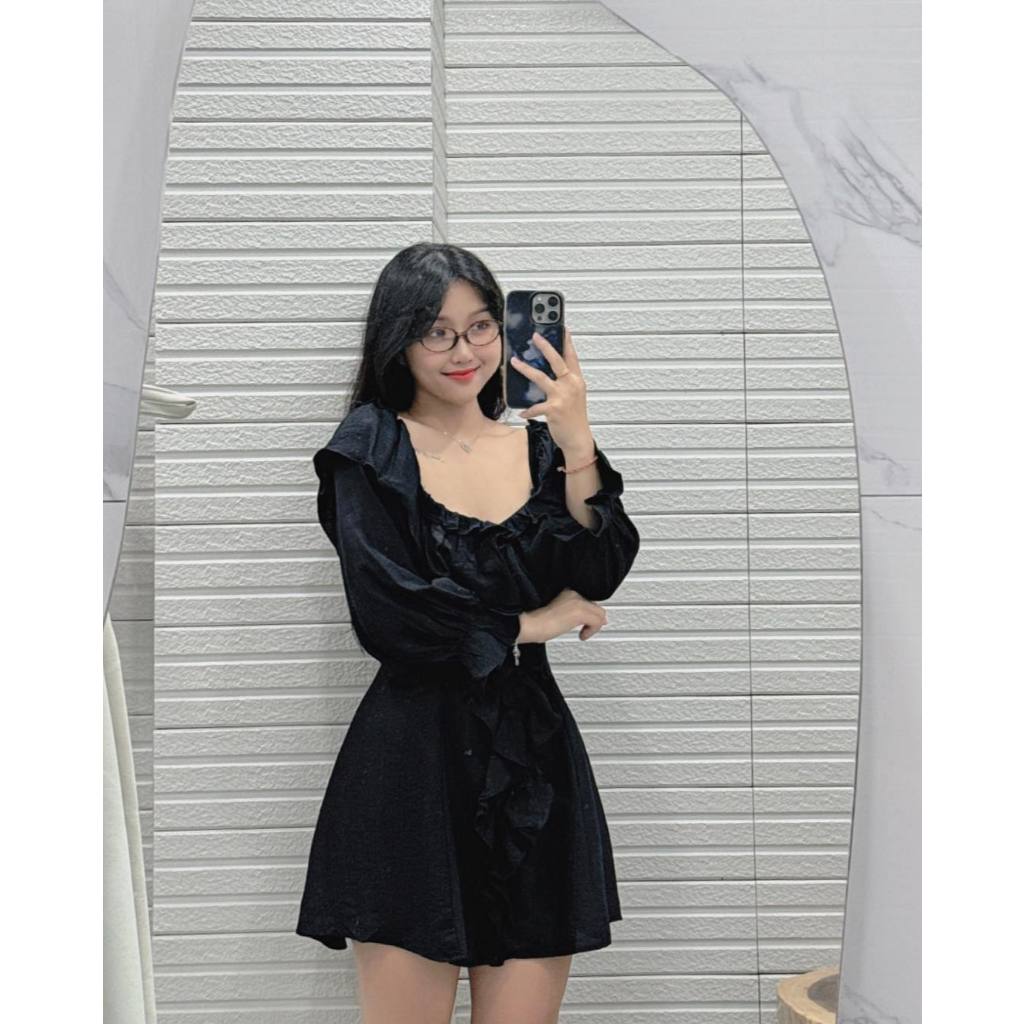 🍒(Hàng mới về) Đầm bv bèo tay dài KT320 🔥𝐇𝐨𝐚̉ 𝐓𝐨̂́𝐜🔥 𝐌𝐄𝐎𝐈𝐍𝐃𝐀𝐇𝐎𝐔𝐒𝐄