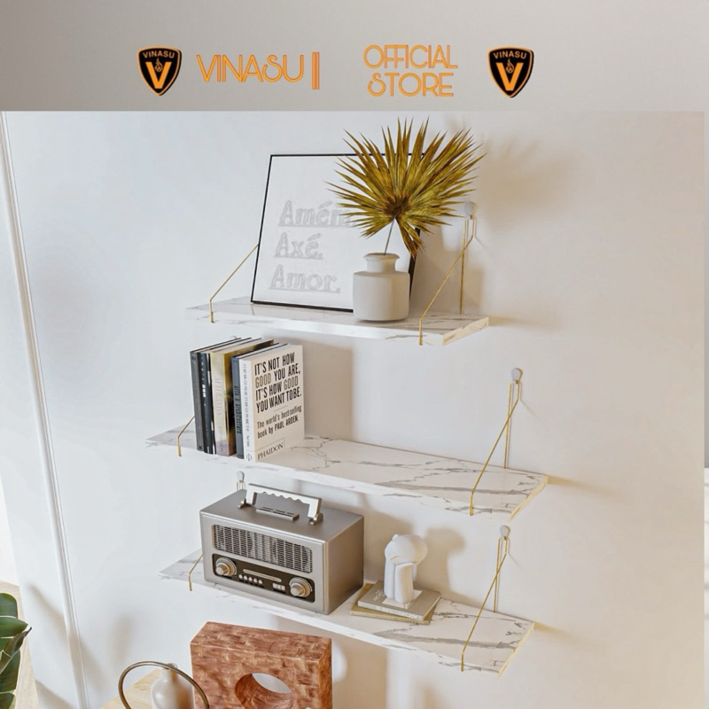 kệ gỗ cao cấp trang trí nhà tắm nhà bếp decor phòng khách Vinasu