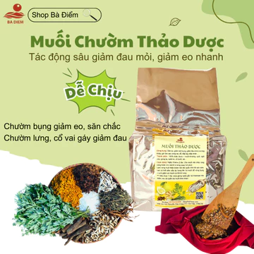 Túi chườm muối thảo dược, túi muối chườm nóng, muối chườm bụng, lưng, cổ vai gáy