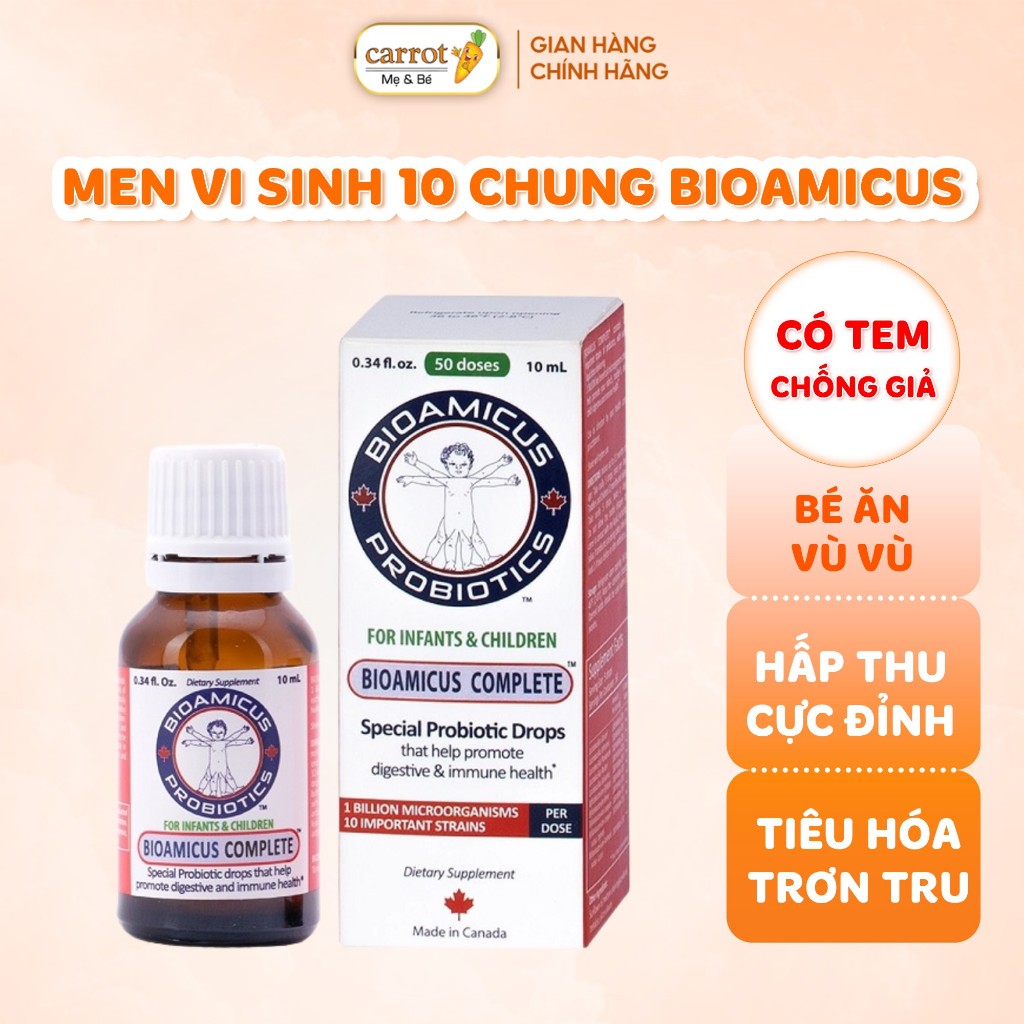 Men Vi Sinh 10 Chủng BioAmicus Complete Giúp Bổ Sung Lợi Khuẩn, Tăng Đề ...
