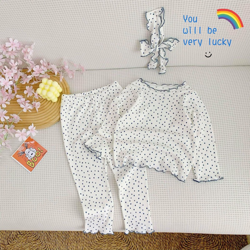 Set bộ bé gái 3 chi tiết C5555 1-6Y (8-22kg) – vải xuất dư xịn mềm mại, đồ bộ trẻ em mặc thu đông