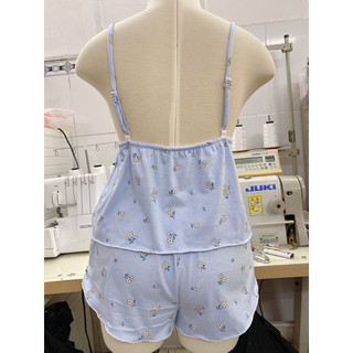 Set đồ ngủ phối cúp bra chất cotton mát mịn - Mimihouse