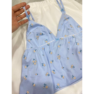 Set đồ ngủ phối cúp bra chất cotton mát mịn - Mimihouse