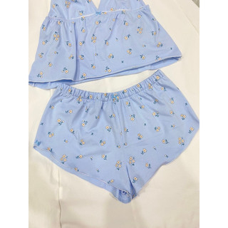 Set đồ ngủ phối cúp bra chất cotton mát mịn - Mimihouse