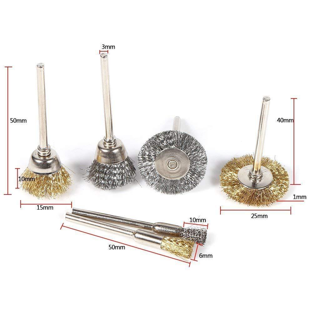 Đầu đánh bóng kim loại , Đầu đánh gỉ cốt 3mm gắn máy khoan máy mài khuôn - đầu mài sợi cước , chổi cước