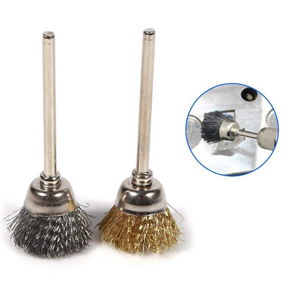 Đầu đánh bóng kim loại , Đầu đánh gỉ cốt 3mm gắn máy khoan máy mài khuôn - đầu mài sợi cước , chổi cước