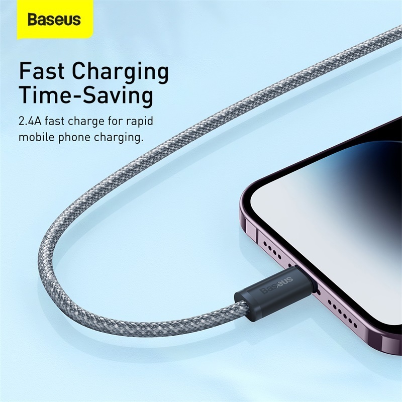 Cáp Sạc Nhanh 2.4A Baseus USB Dành cho Phone 13 Pro Max/12 Mini Pro Max